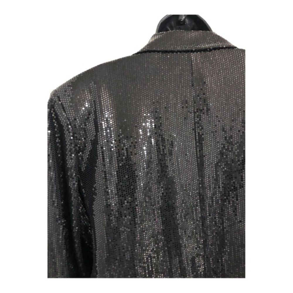 Black sequin single breasted elegant evening blaz… - image 4